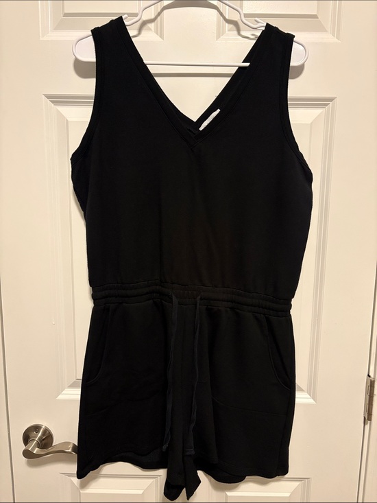 Calvin Klein Pants - Calvin Klein Black V-Neck Drawstring Romper